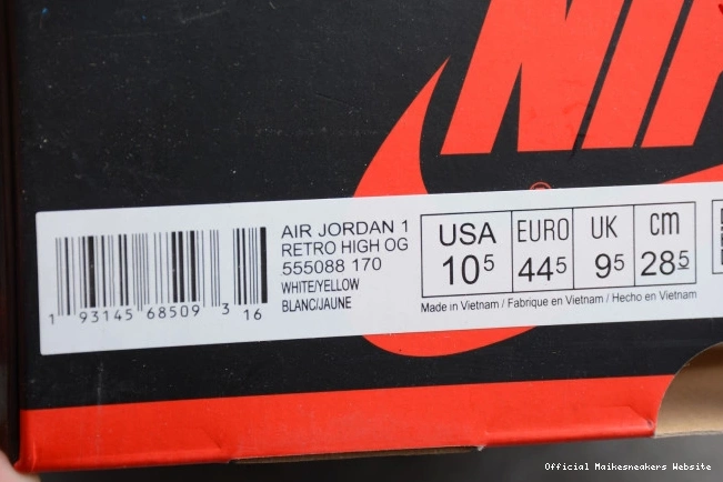Official Maikesneakers Jordan 1 Flight OG 555088-170 First Air Retro Class High 0721